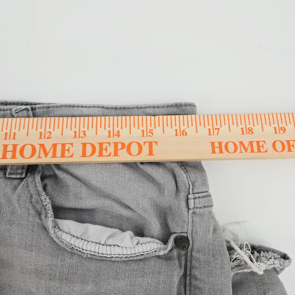 Jordan Craig Sean Fit Grey Distressed Slim Stretch Denim Jeans 34 Short Thrashed - Picture 10 of 14
